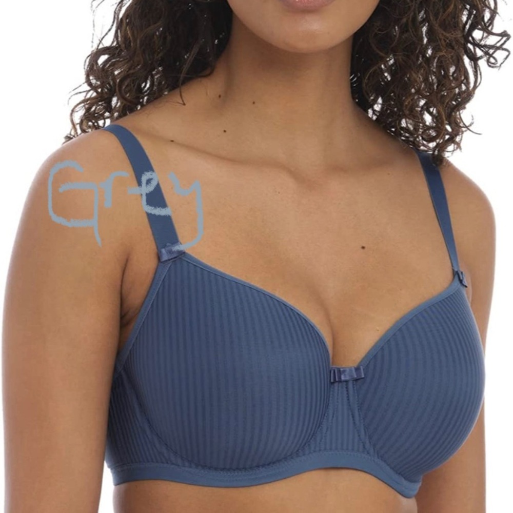 Freya Idol Underwire Moulded Balcony Bra, Graphite Grey, 34H (UK)/34K (US), NWT